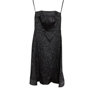 WHBM Strapless Black On Black Floral On Black - Size 0